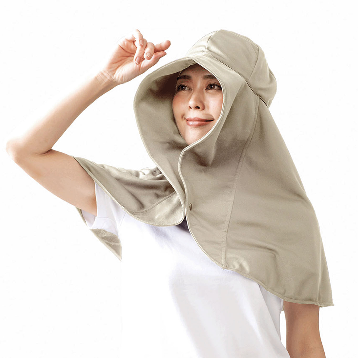 UVプロテクトフレアハット シャイン グレージュ