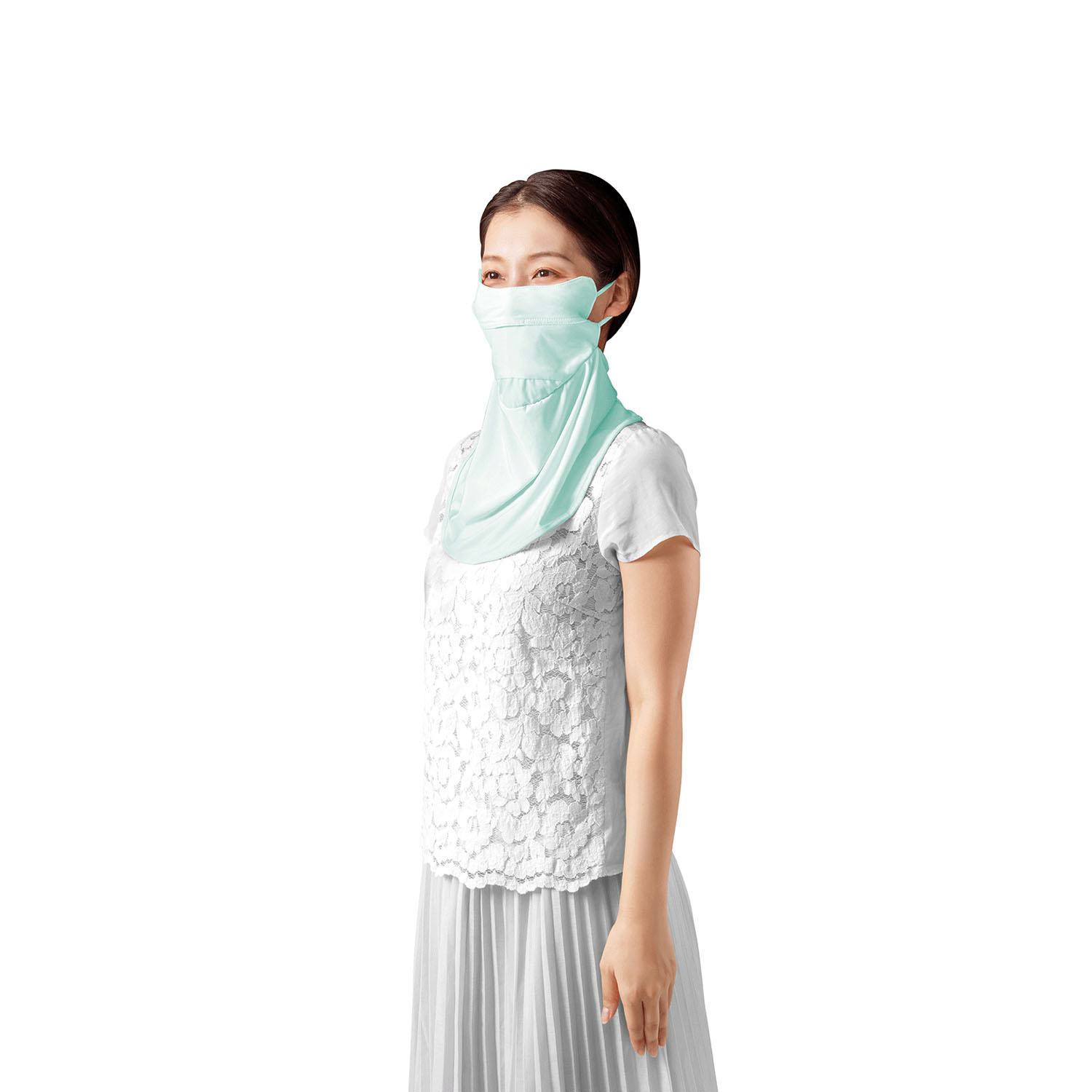 夏に差が出るUVフェイスカバー ピンク・グリーン - 画像9