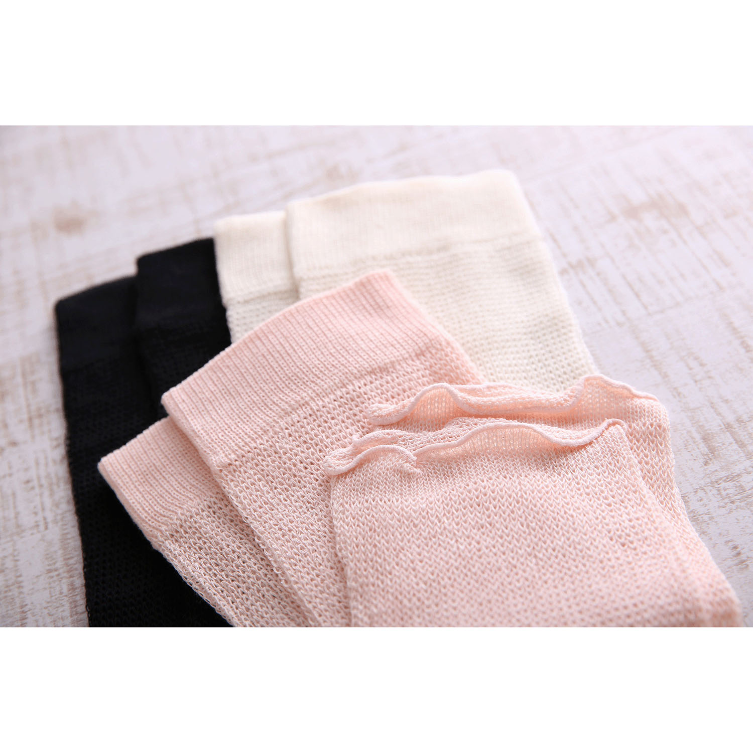 シルクネットレッグウォーマー ホワイト - 画像8