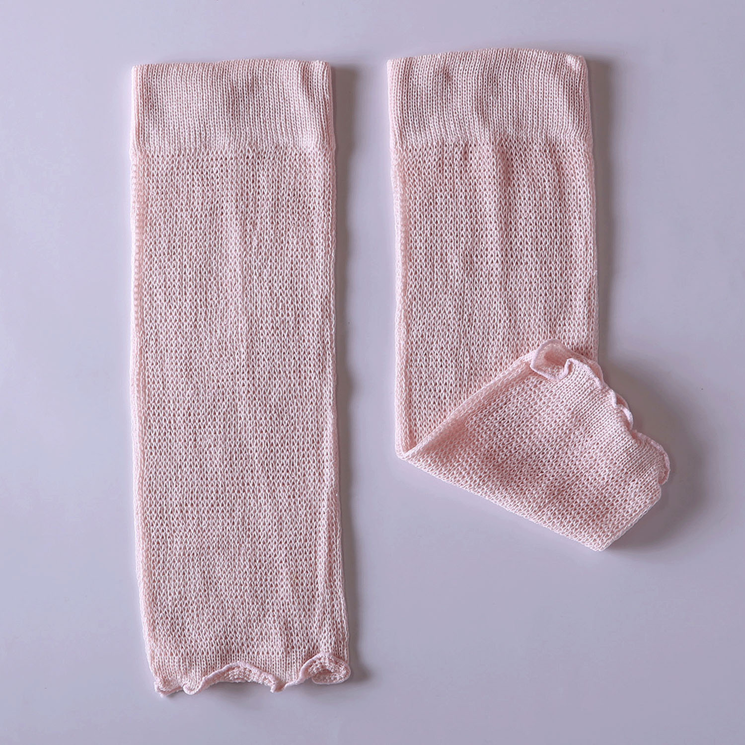 シルクネットレッグウォーマー ピンク - 画像4