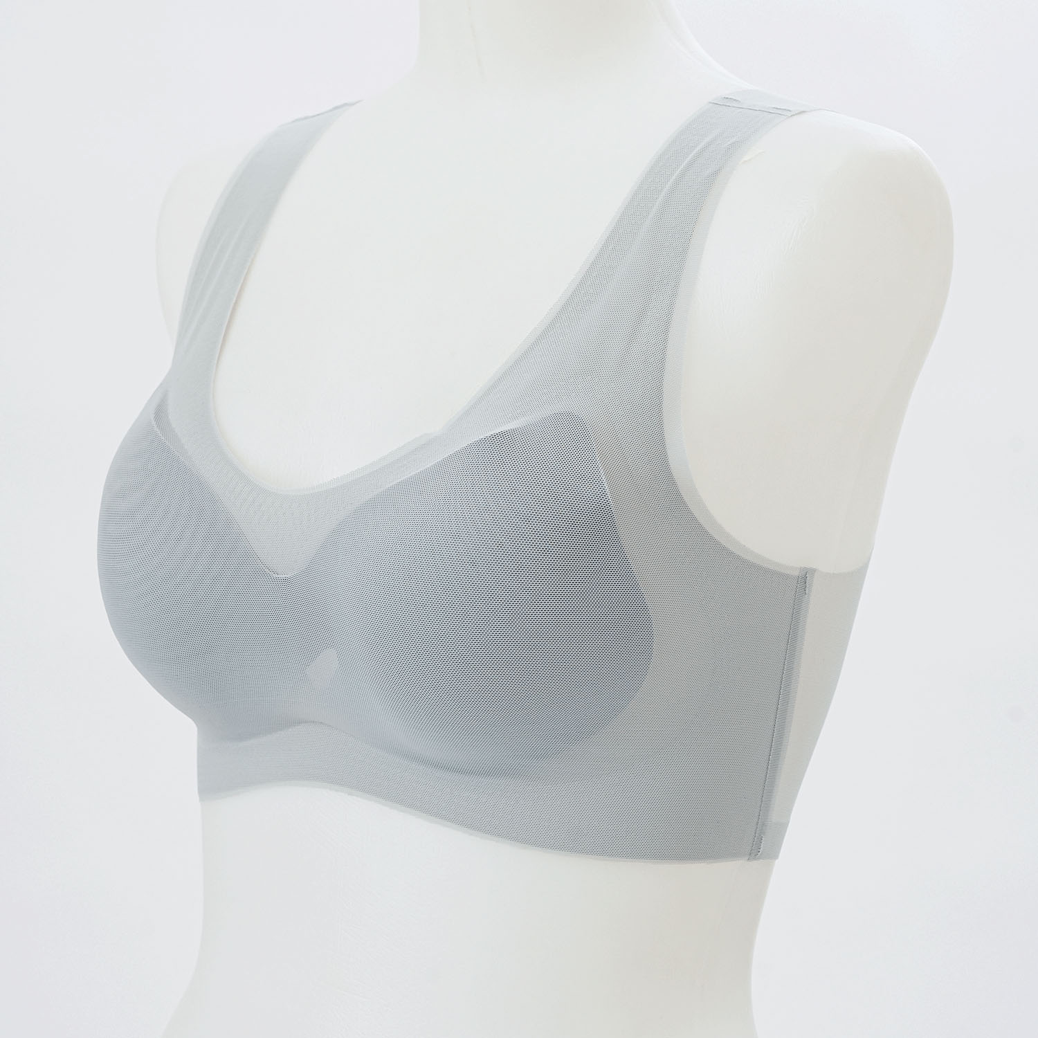 【新商品お試し割引2／26迄】エアースルーブラ グレー LL～3L（エトワール海渡 限定サイズ） - 画像3