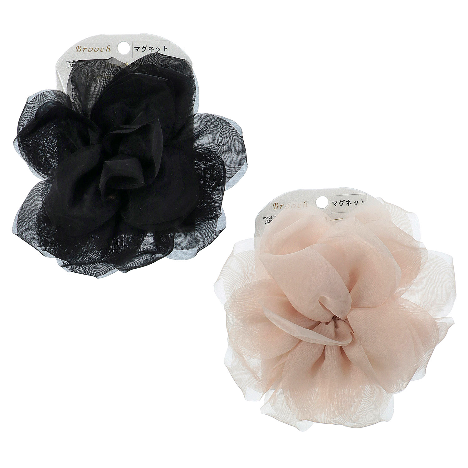 フラワーマグネットブローチ