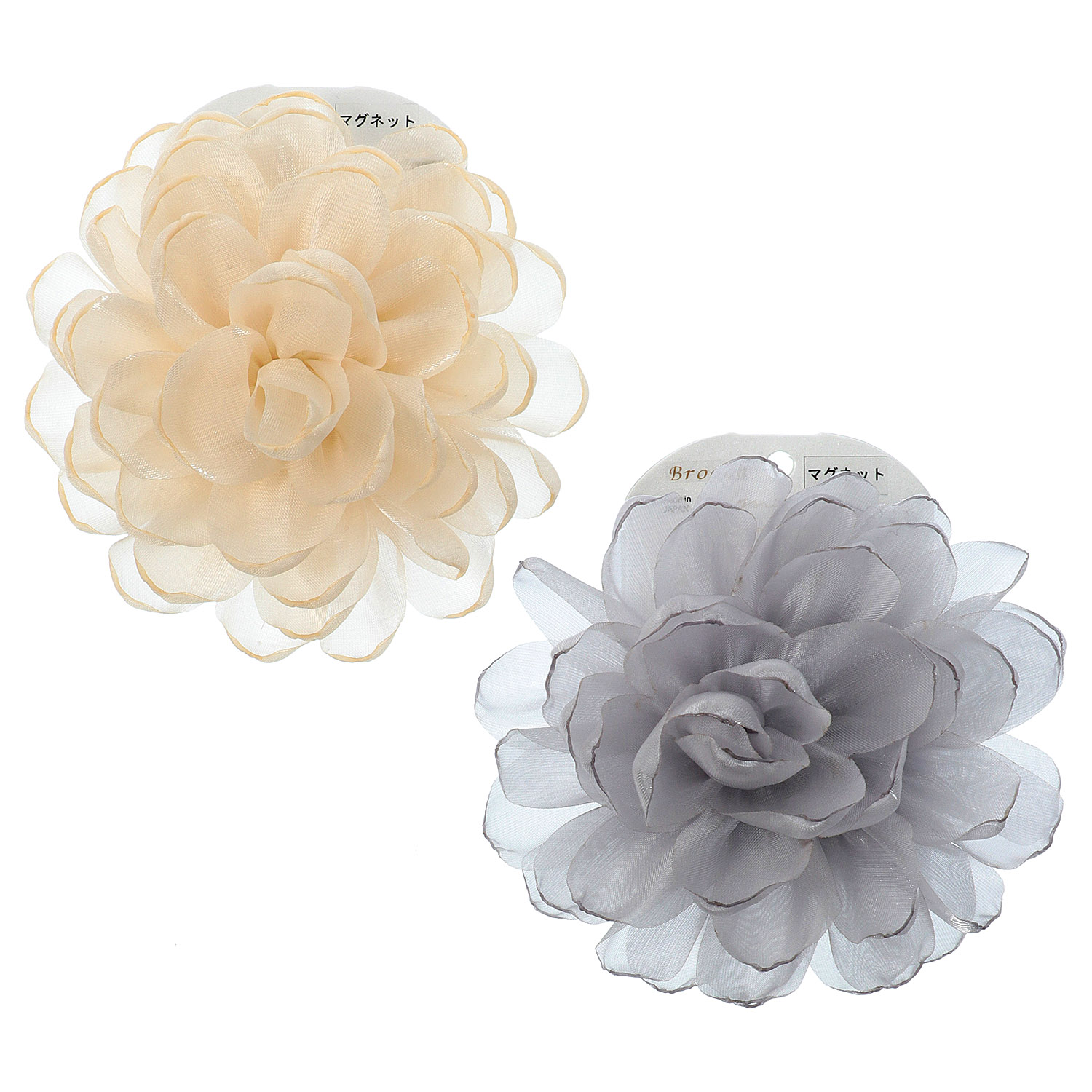 フラワーマグネットブローチ