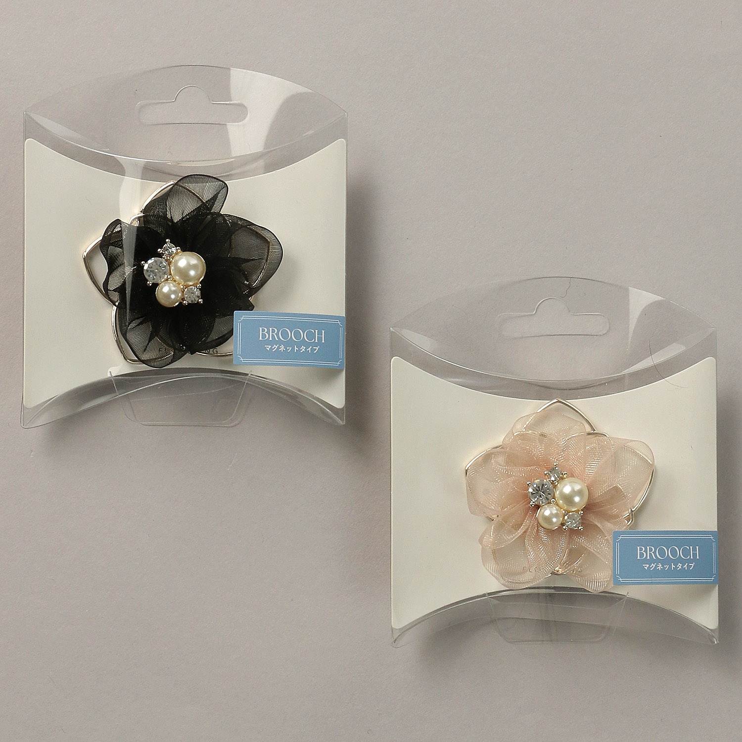 フラワーマグネットブローチ