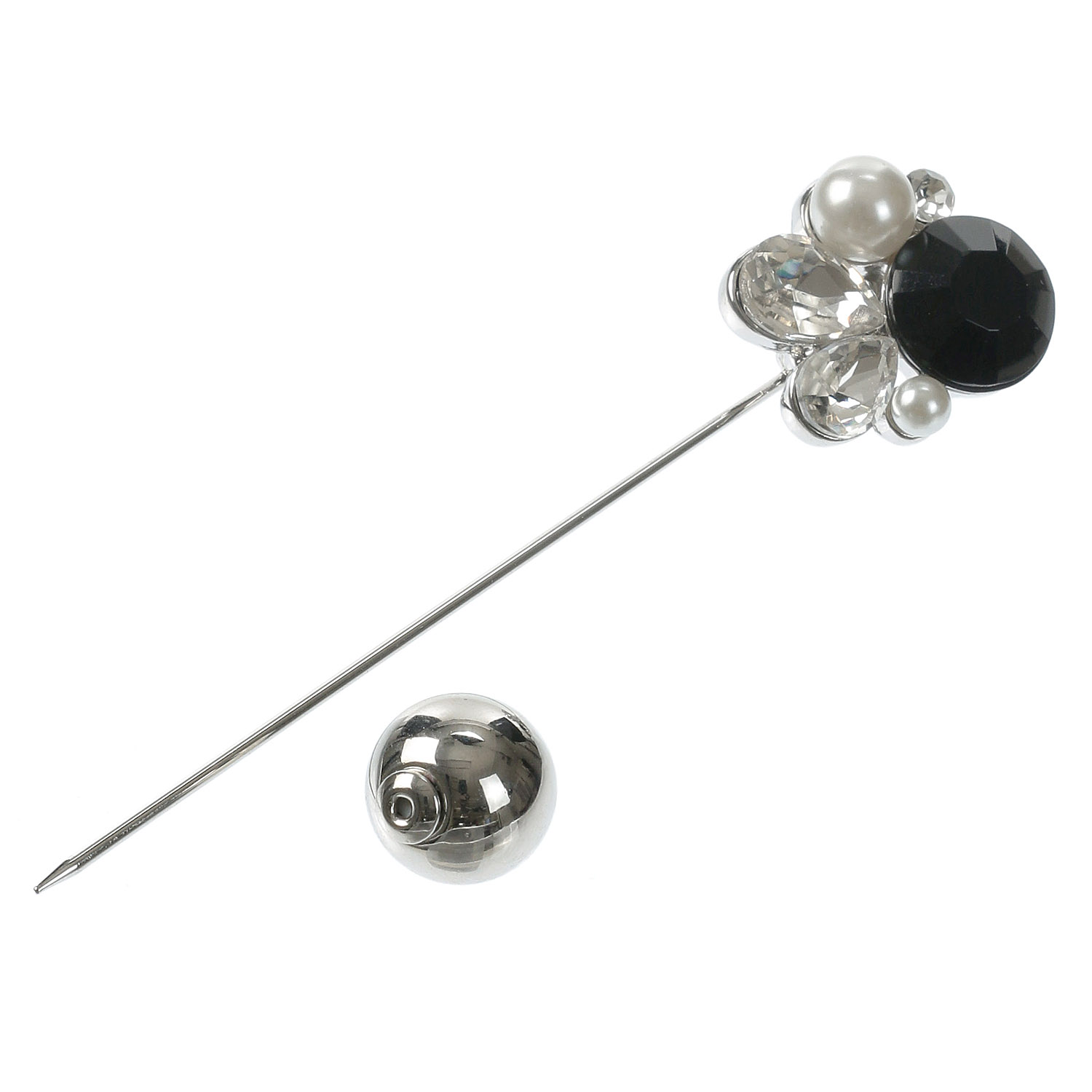 ラウンドストーンビジューハットピン - 画像2