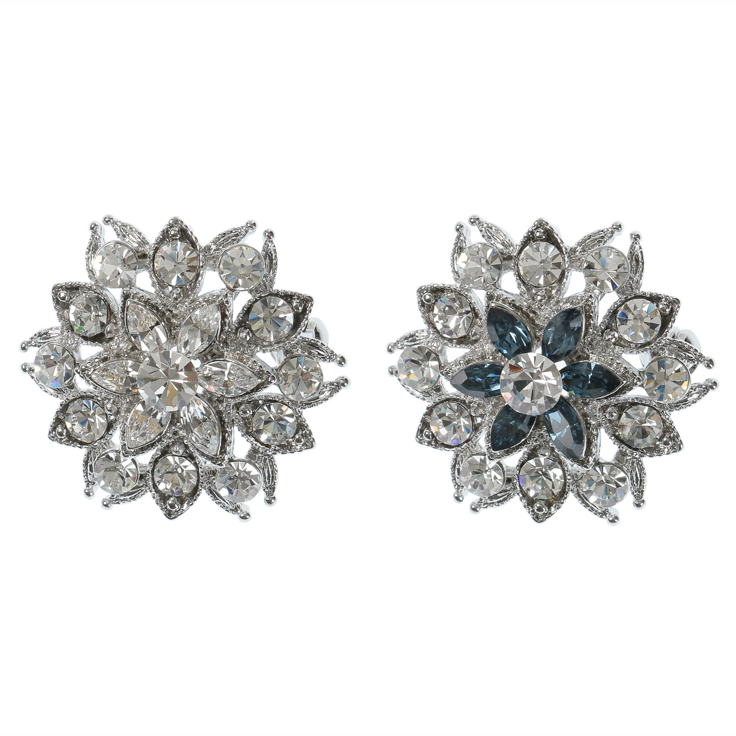 クリスタル花ミニブローチ