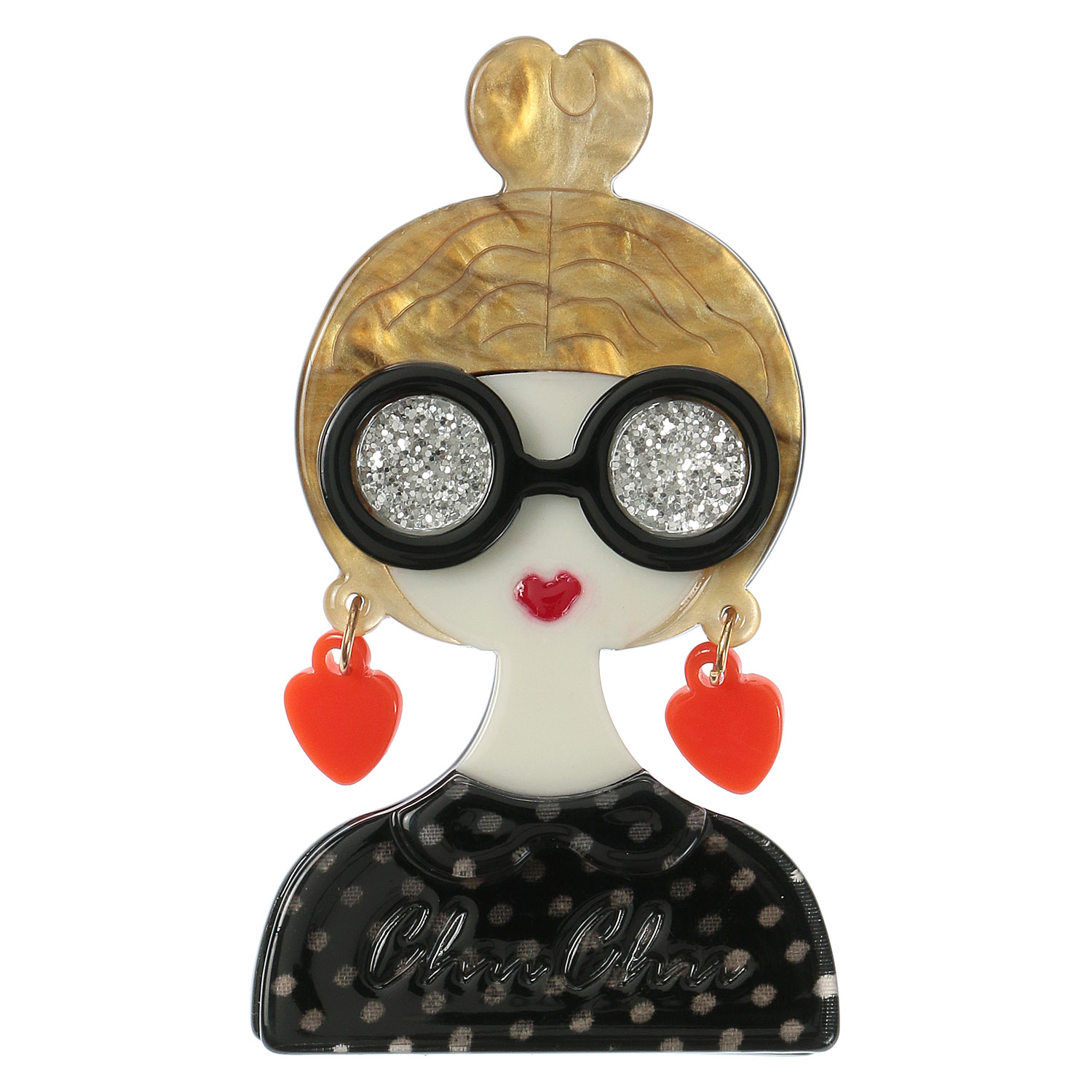 アクリルブローチ 女の子眼鏡 - 画像5