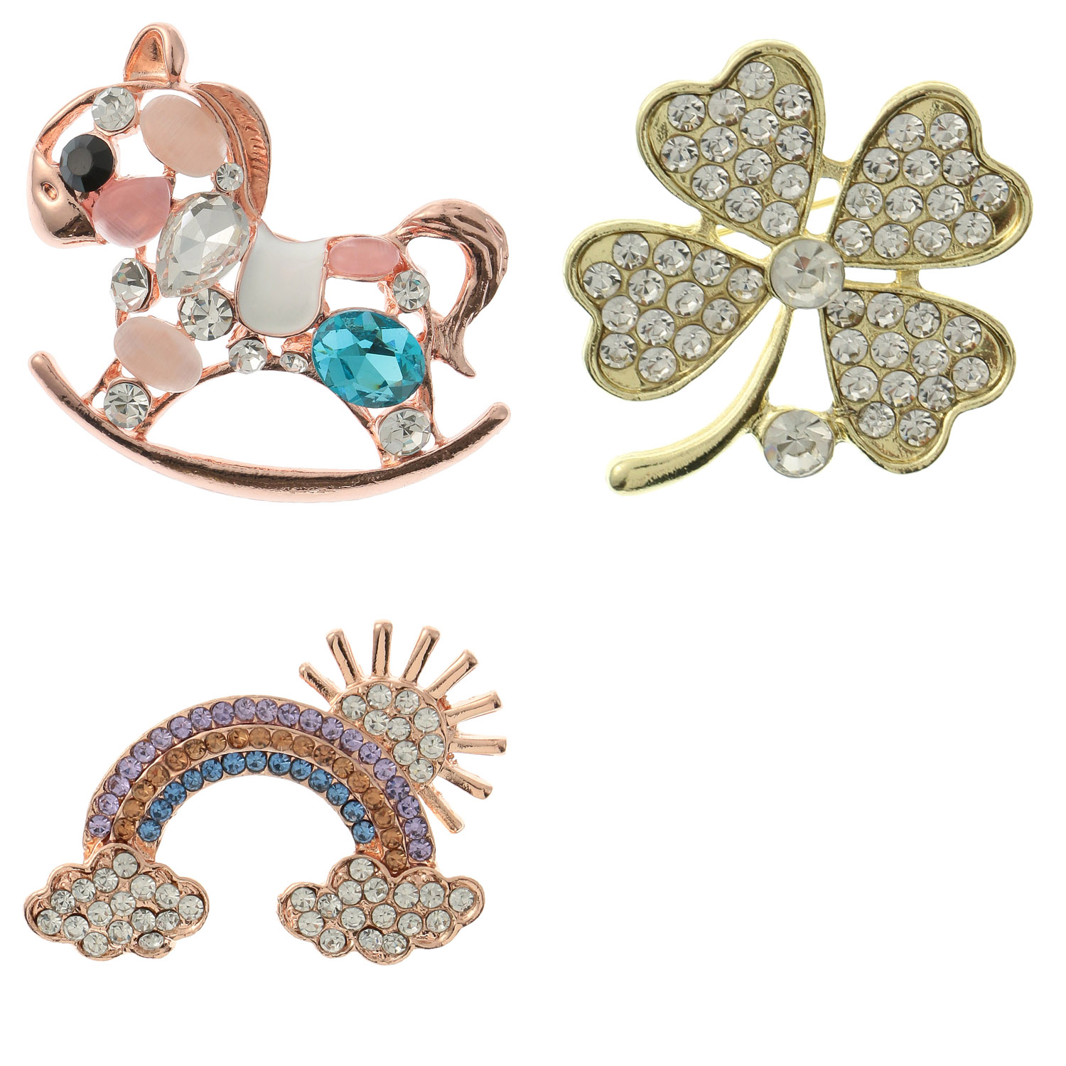 ビジューブローチ