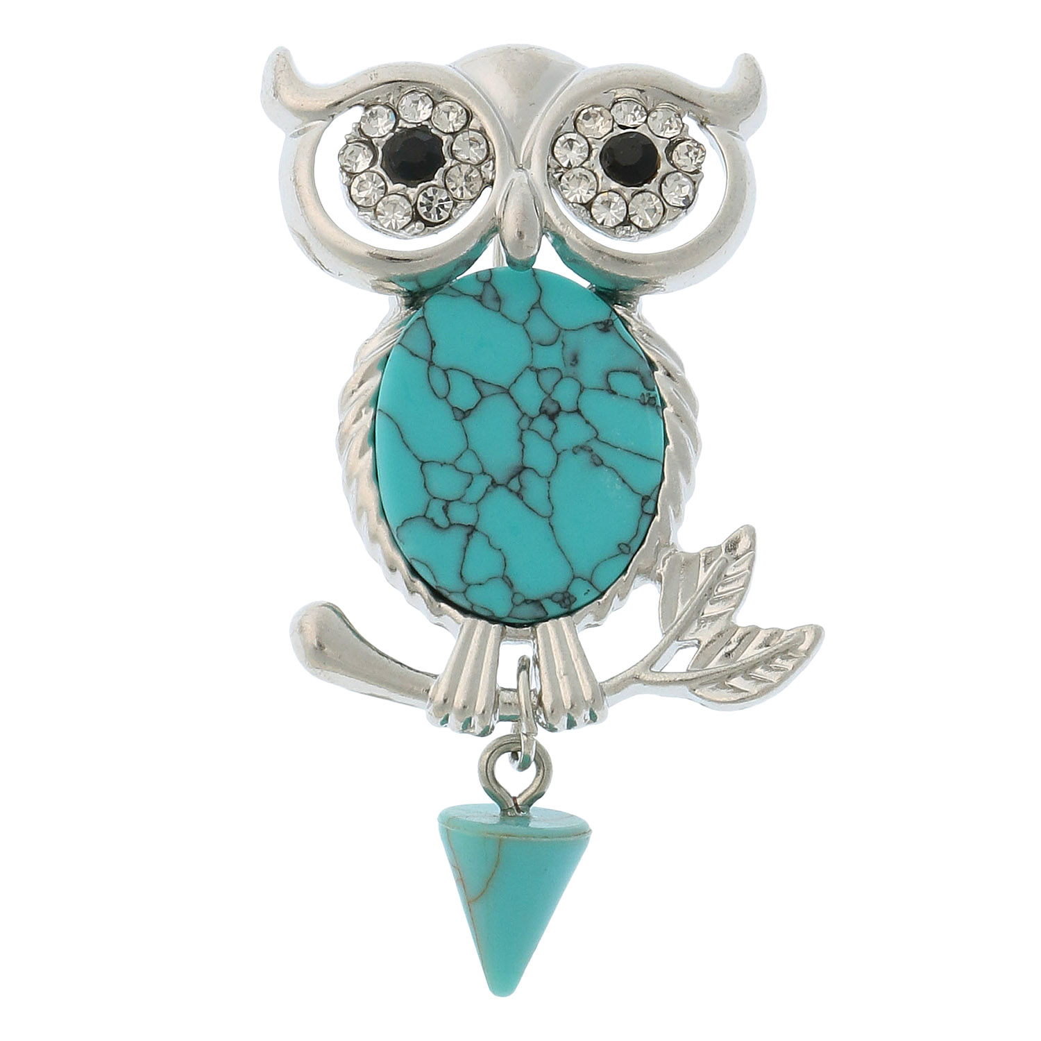 ふくろうブローチ