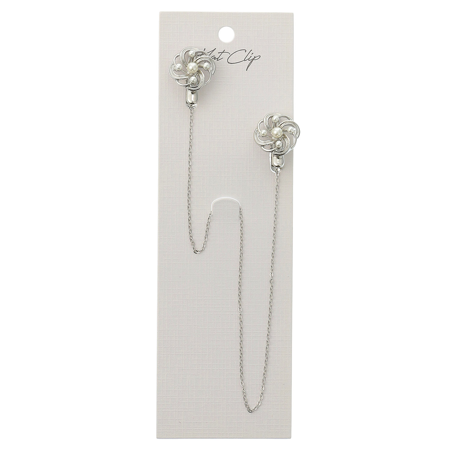 マルチパールフラワーハットクリップ