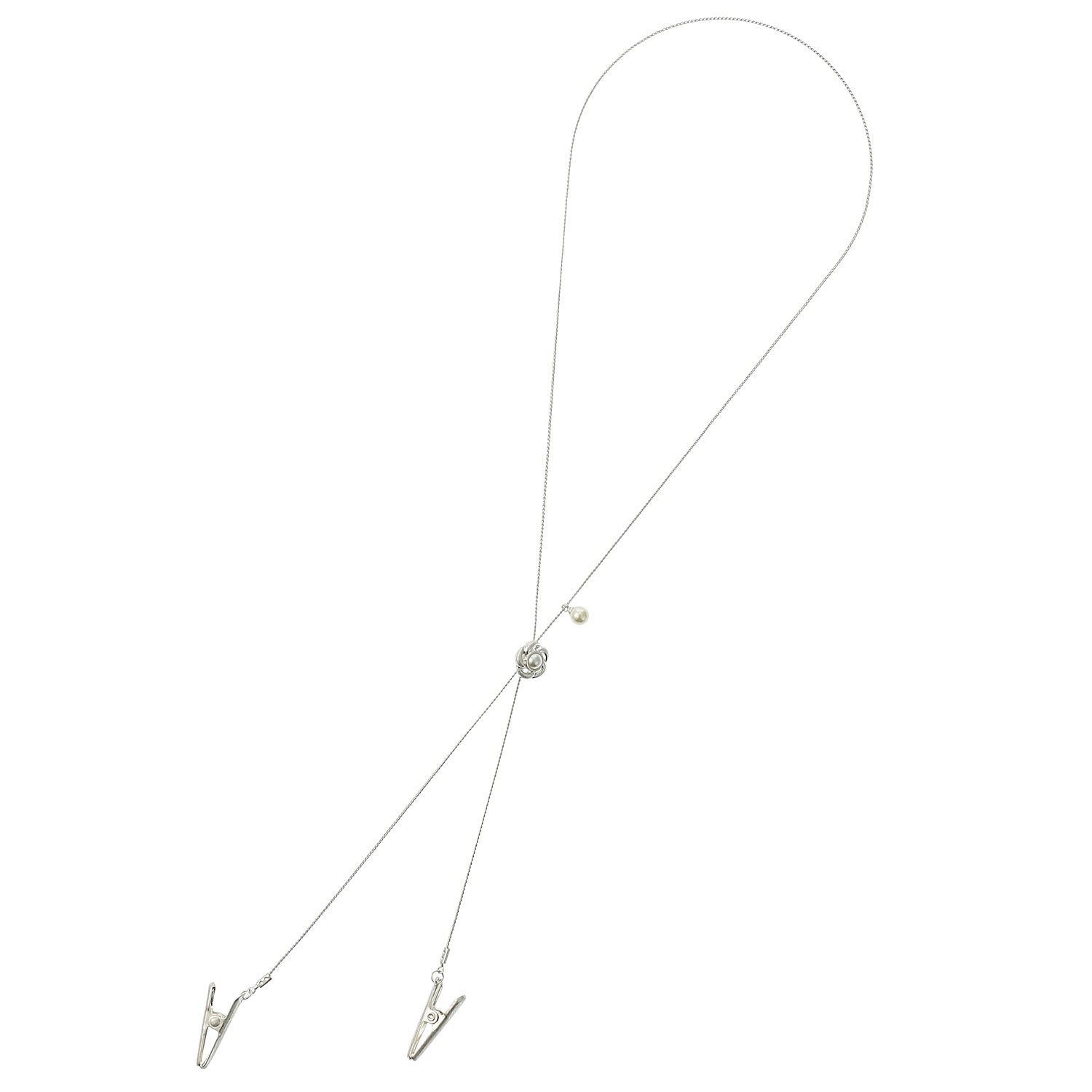 センターパールフラワーハットクリップ - 画像2