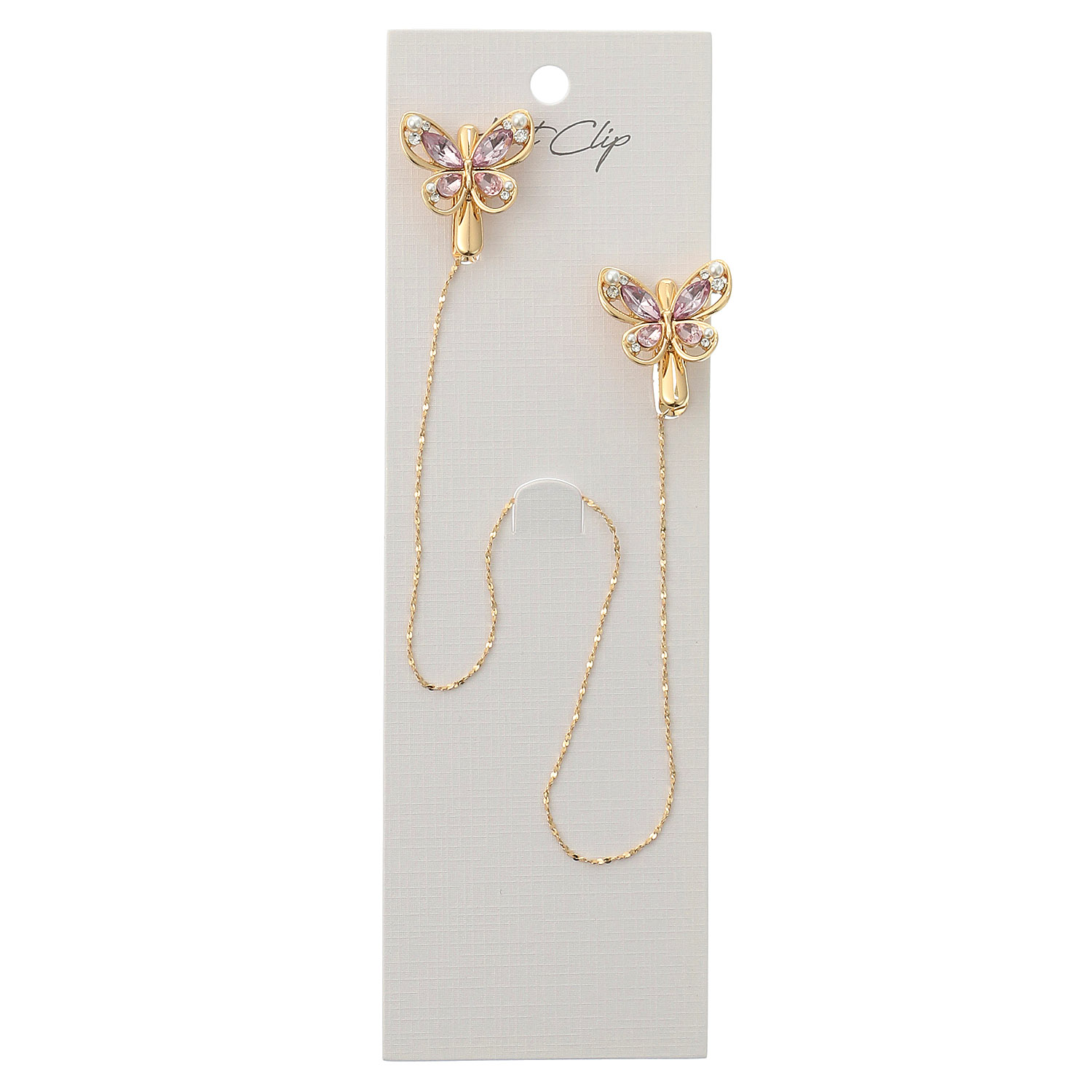 蝶モチーフハットクリップ