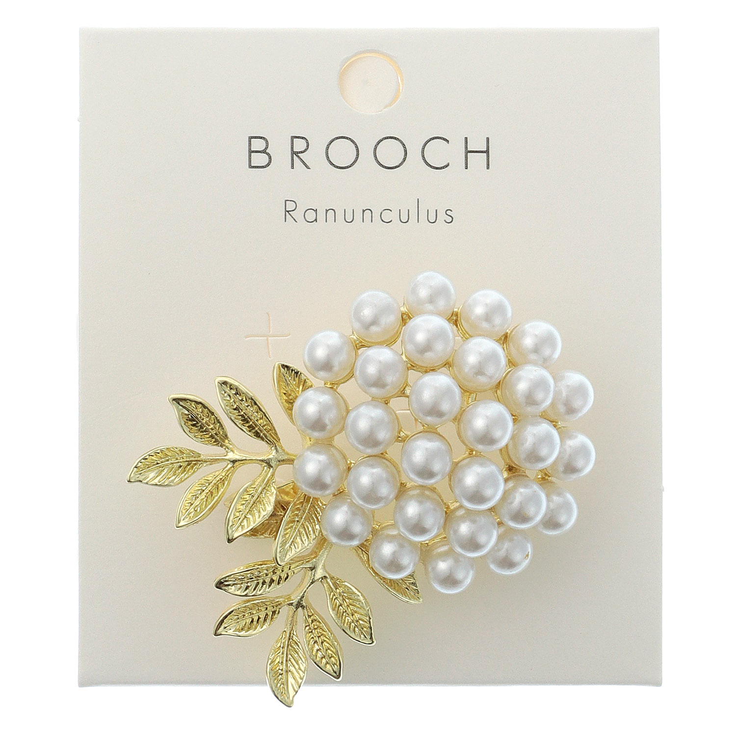 粒々パールブローチ