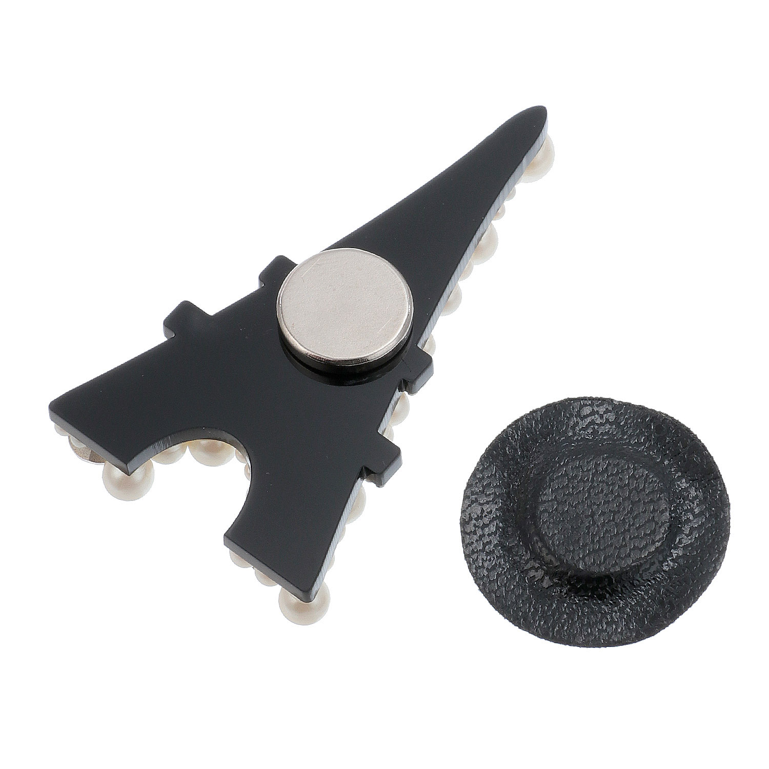 エッフェル塔パールビジューマグネットブローチ - 画像2