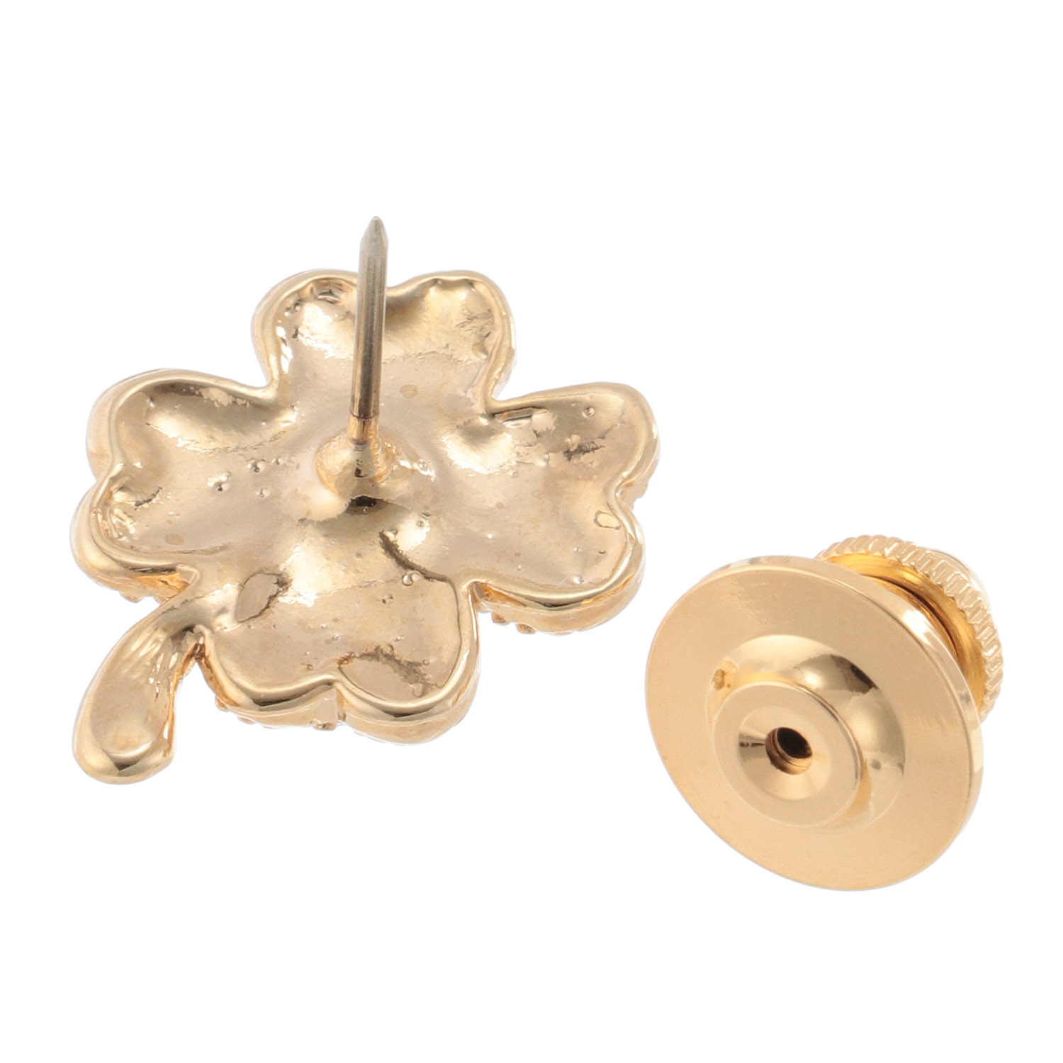 四つ葉クローバーピンブローチ - 画像4