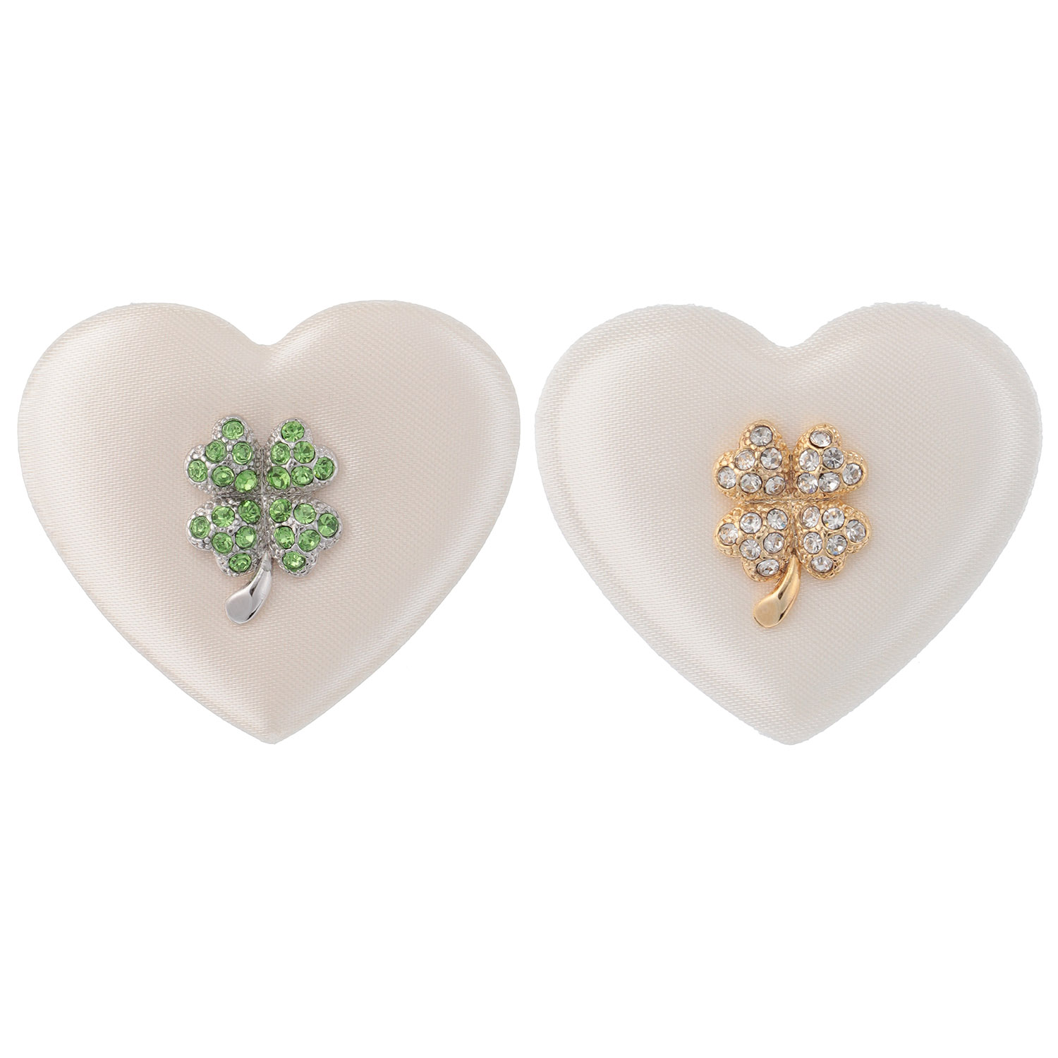 四つ葉クローバーピンブローチ