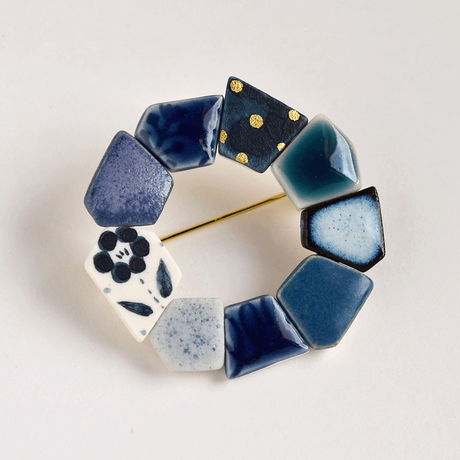 ORIDE ChiSE（おりでちせ）陶製ブローチ サークル型 - 画像2