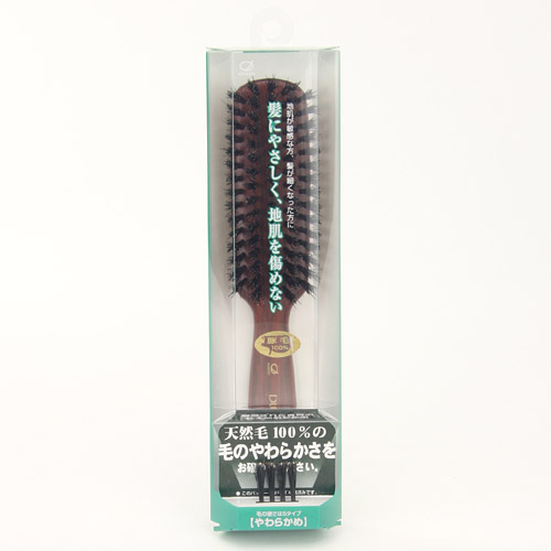 天然毛ヘアブラシL