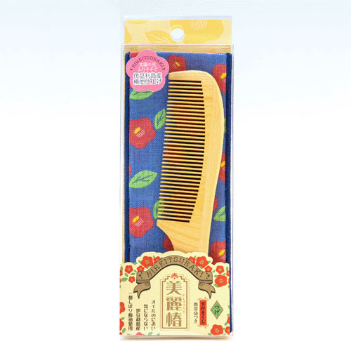 美麗椿 手つきくし小 携帯袋付き