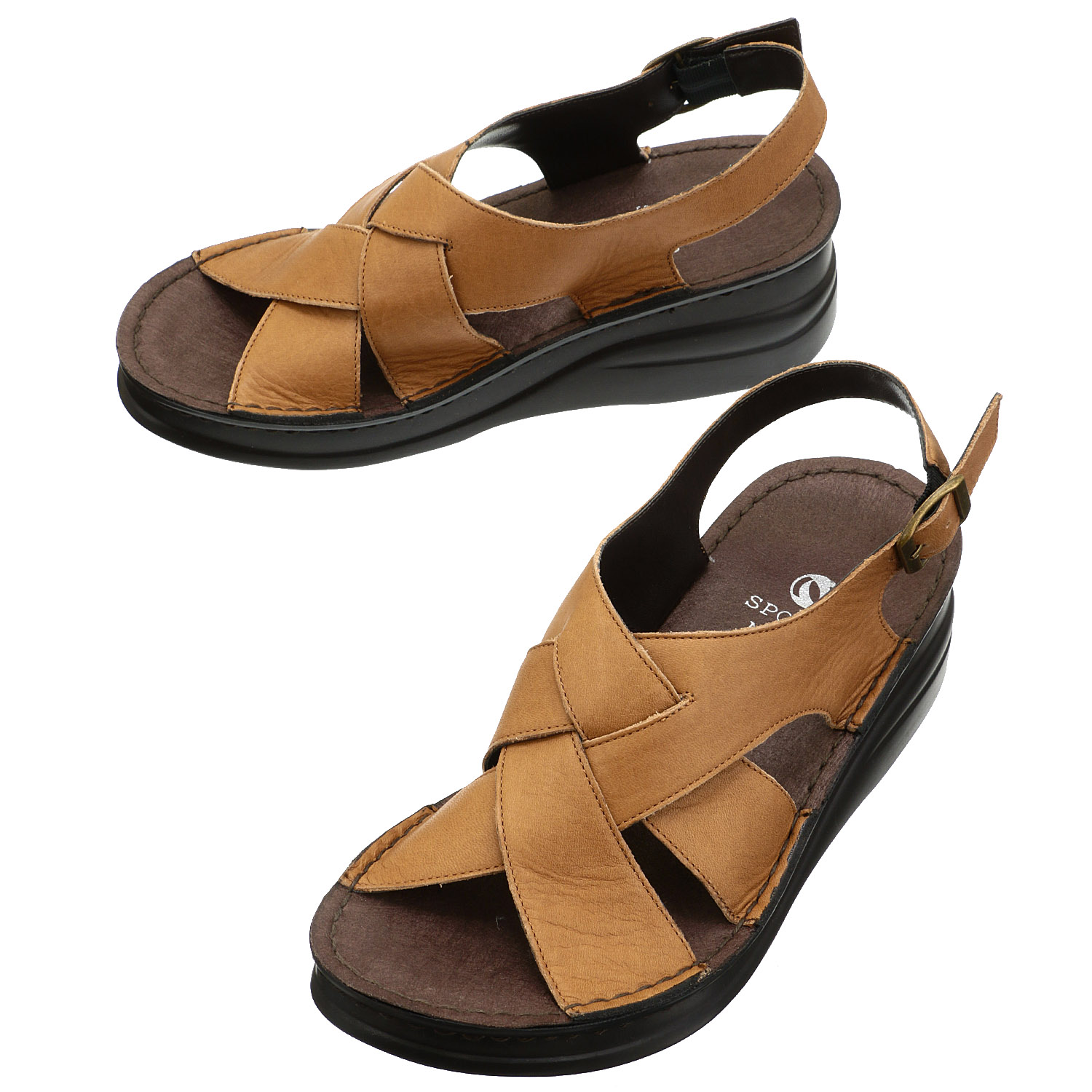 SPORTS NINE レザーサンダル 6975 - 画像1