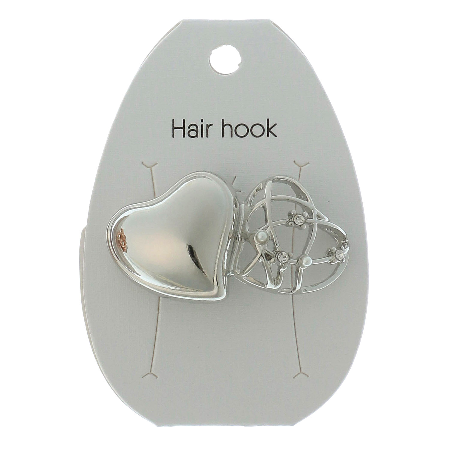 2連メタルハートヘアフック - 画像4