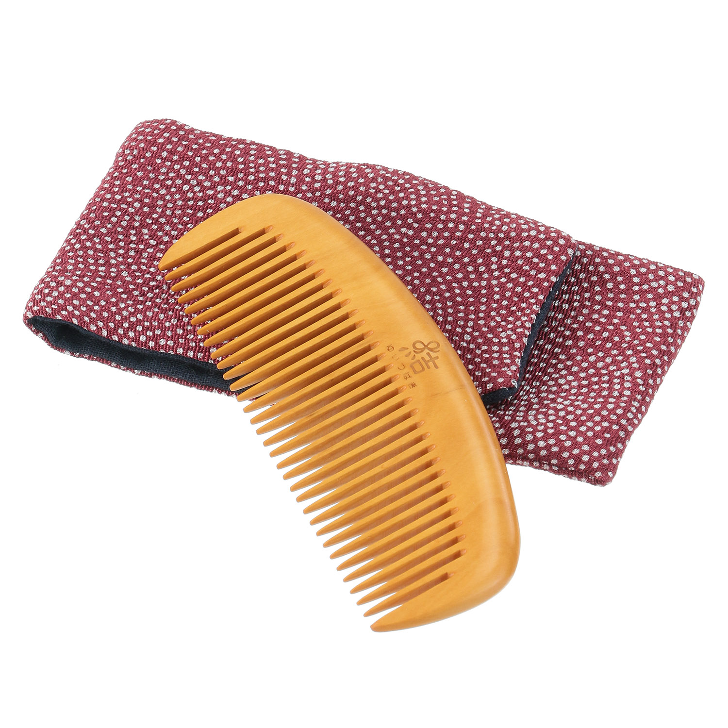 結い椿薩摩つげ櫛3寸 - 画像2