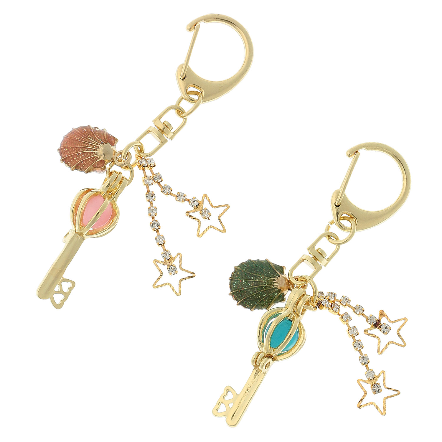 幸運の貝殻 鍵守りキーホルダー