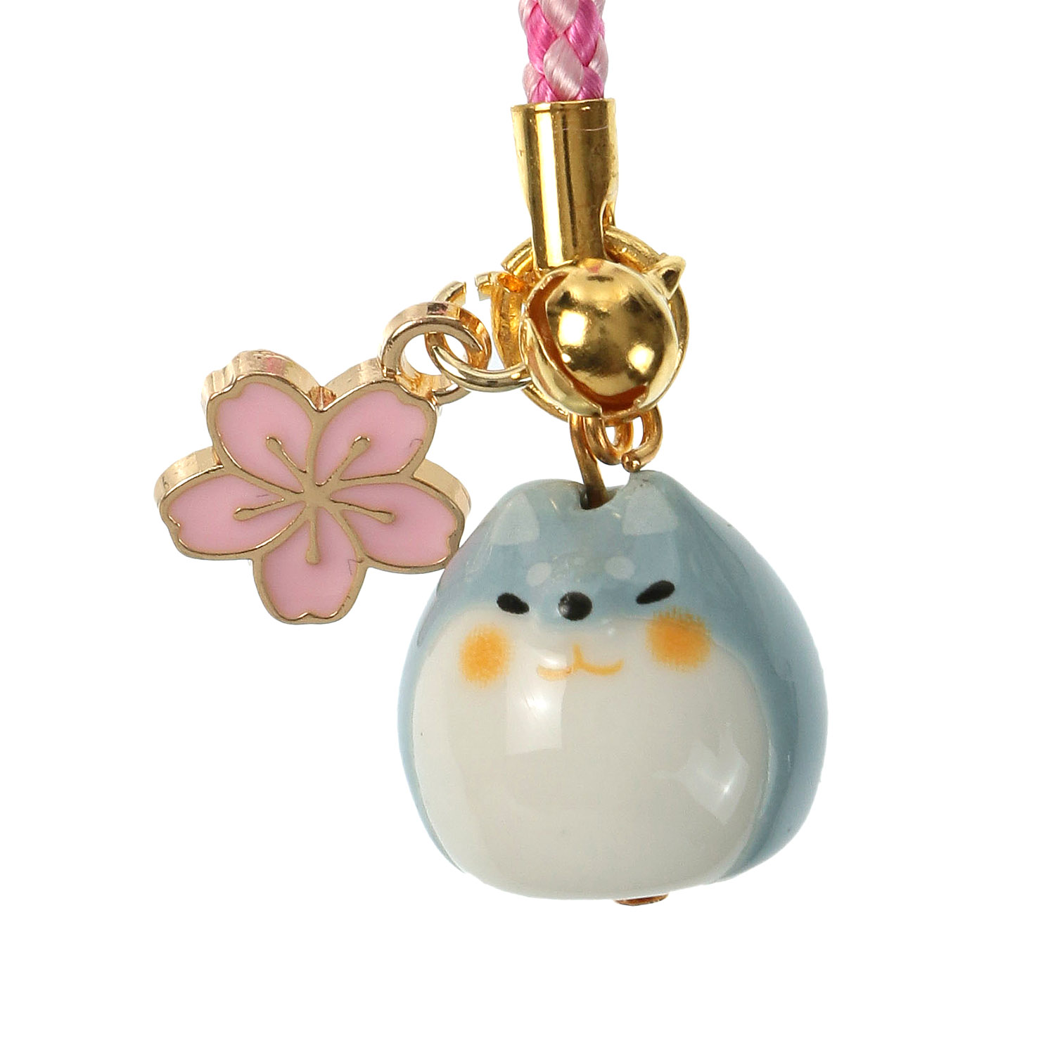 陶器まるころ柴犬桜付根付 アソート - 画像2