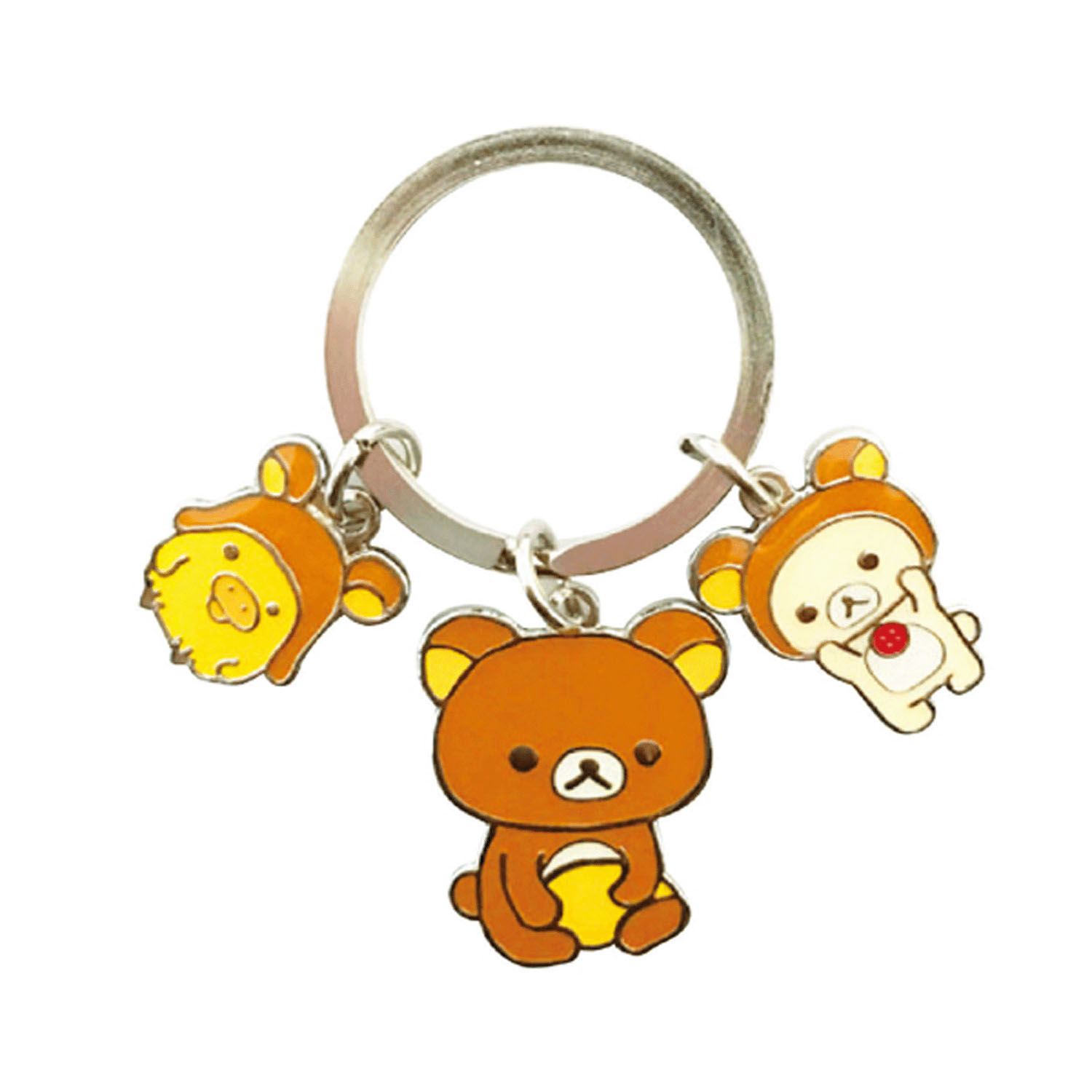 リラックマ 3連メタルキーホルダー - 画像1