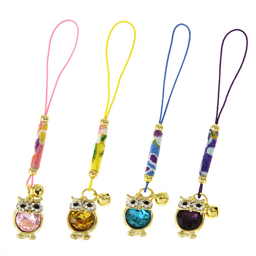 キラキラお腹のふくろう根付