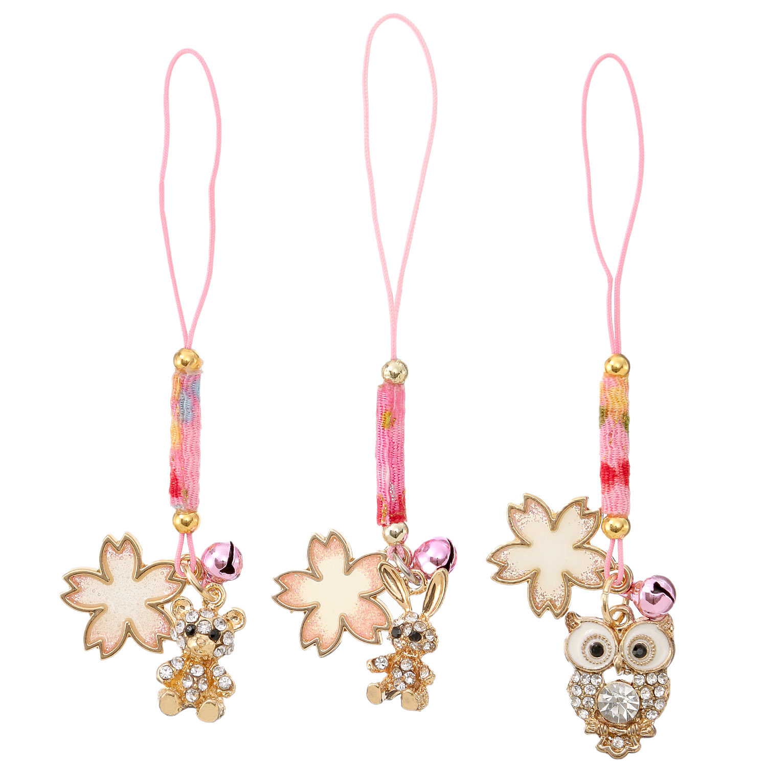 エポ桜動物根付 くま・うさぎ・フクロウ - 画像2