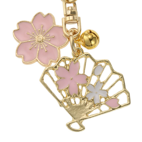 金色扇子桜キーホルダー - 画像2