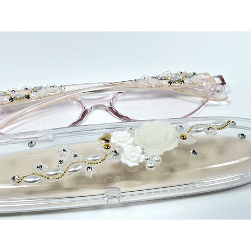 デコレーションリーディンググラス 白花 - 画像2