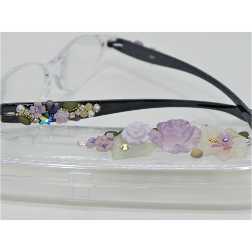 デコレーションリーディンググラス パープルローズ - 画像2