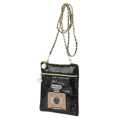 スパンコールスマホポーチ・香水瓶