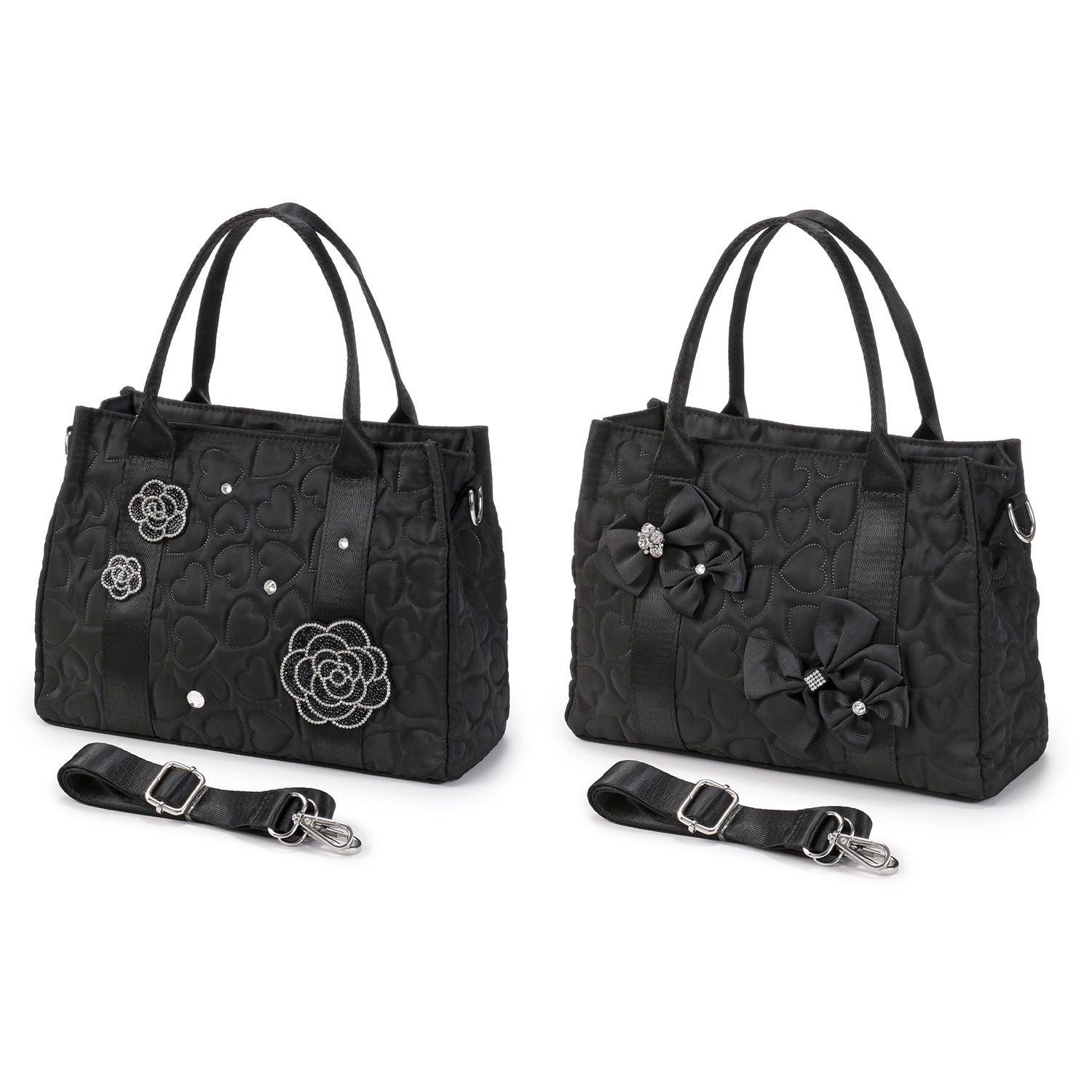 デコレーションハートキルティング2WAYバッグ