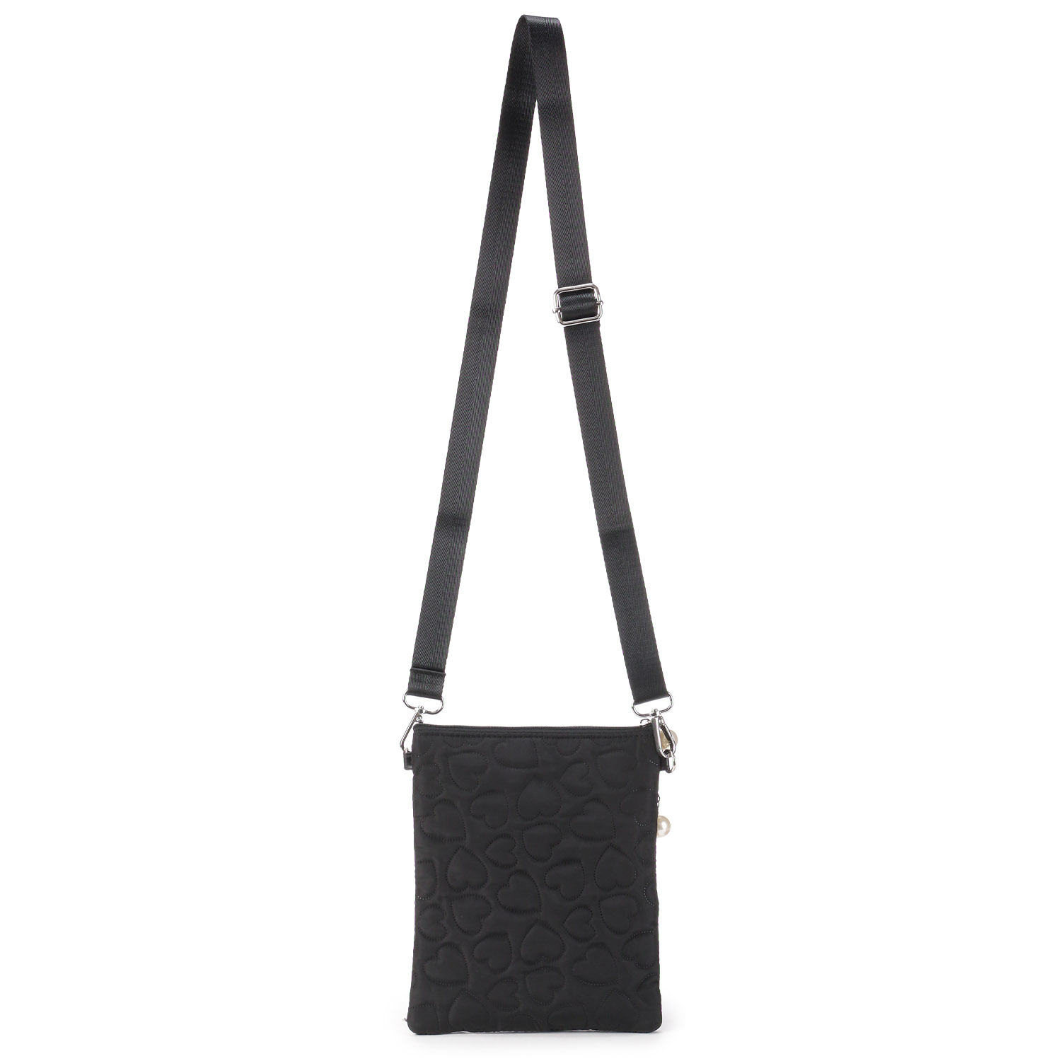 デコレーションハートキルティングWファスナーポシェット - 画像3