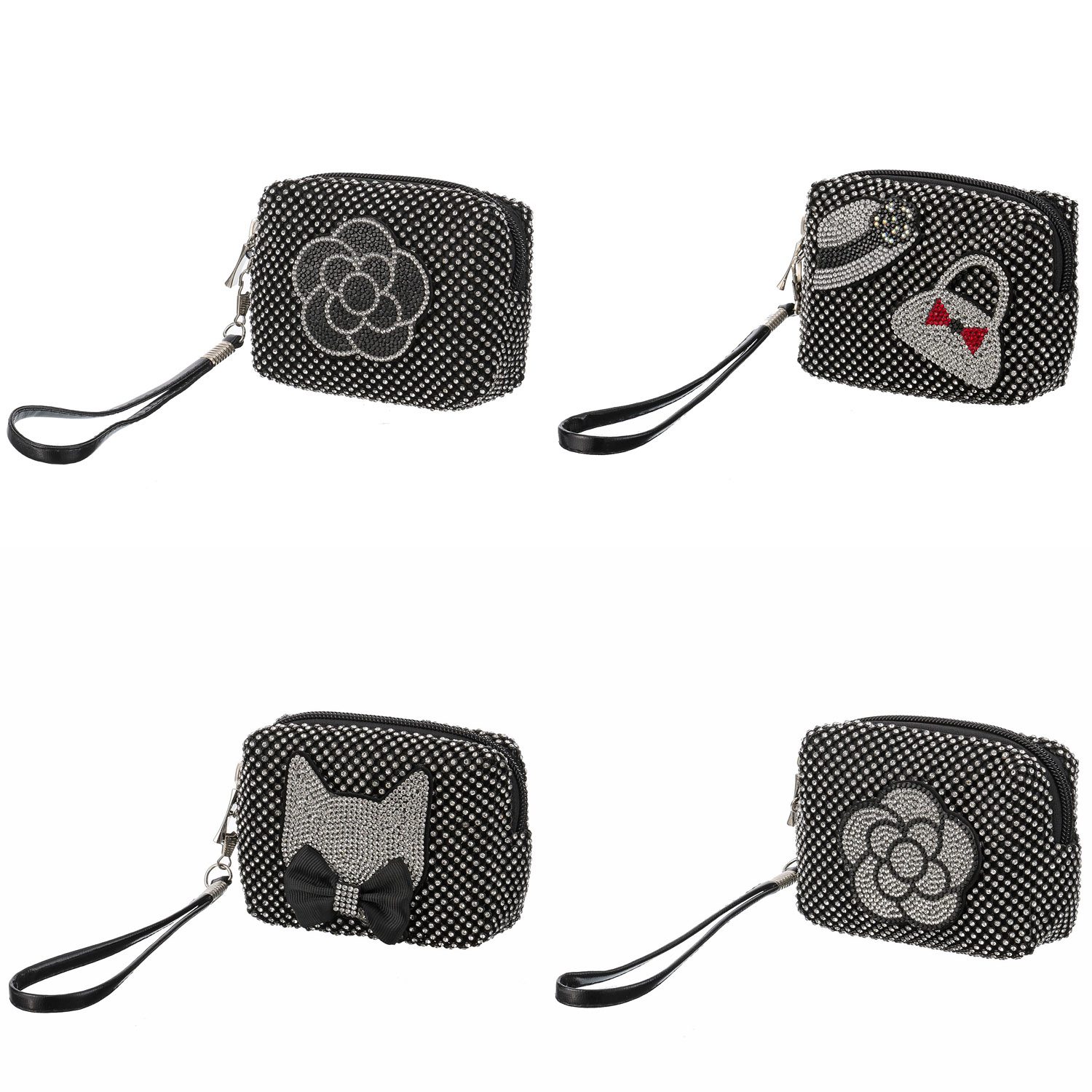 ラインストーン付きポーチ