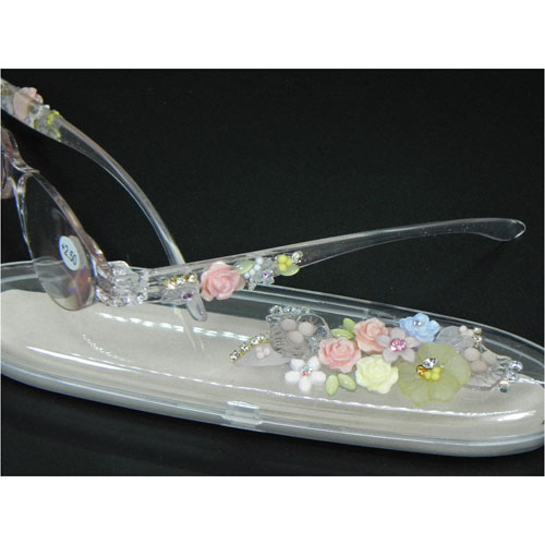 デコレーションリーディンググラス・バラ小花 - 画像2