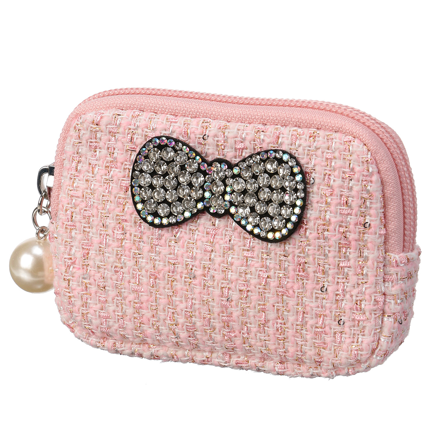 デコレーション カラフルツイードミニポーチ - 画像2