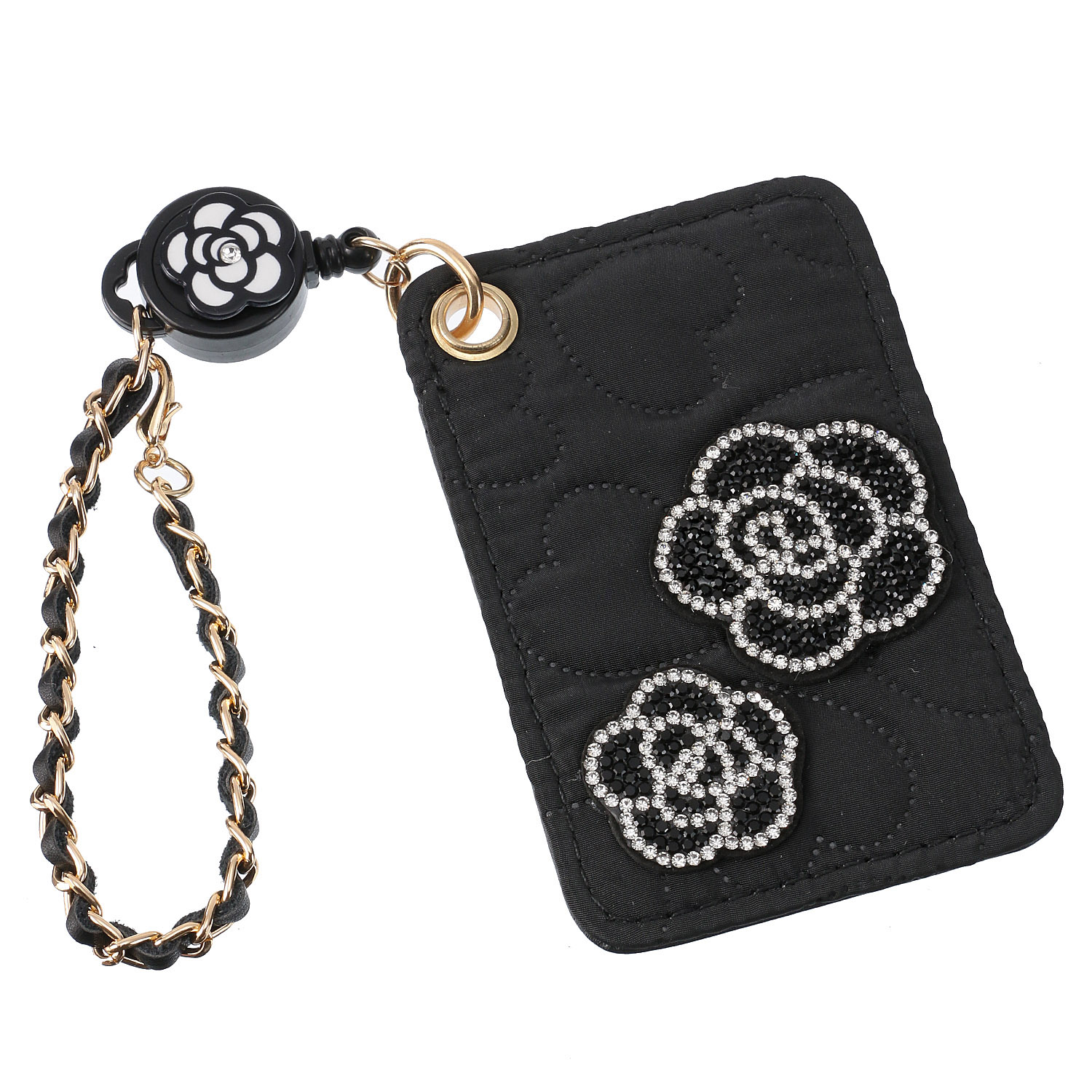 デコレーション ハート柄キルティングパスケース - 画像2