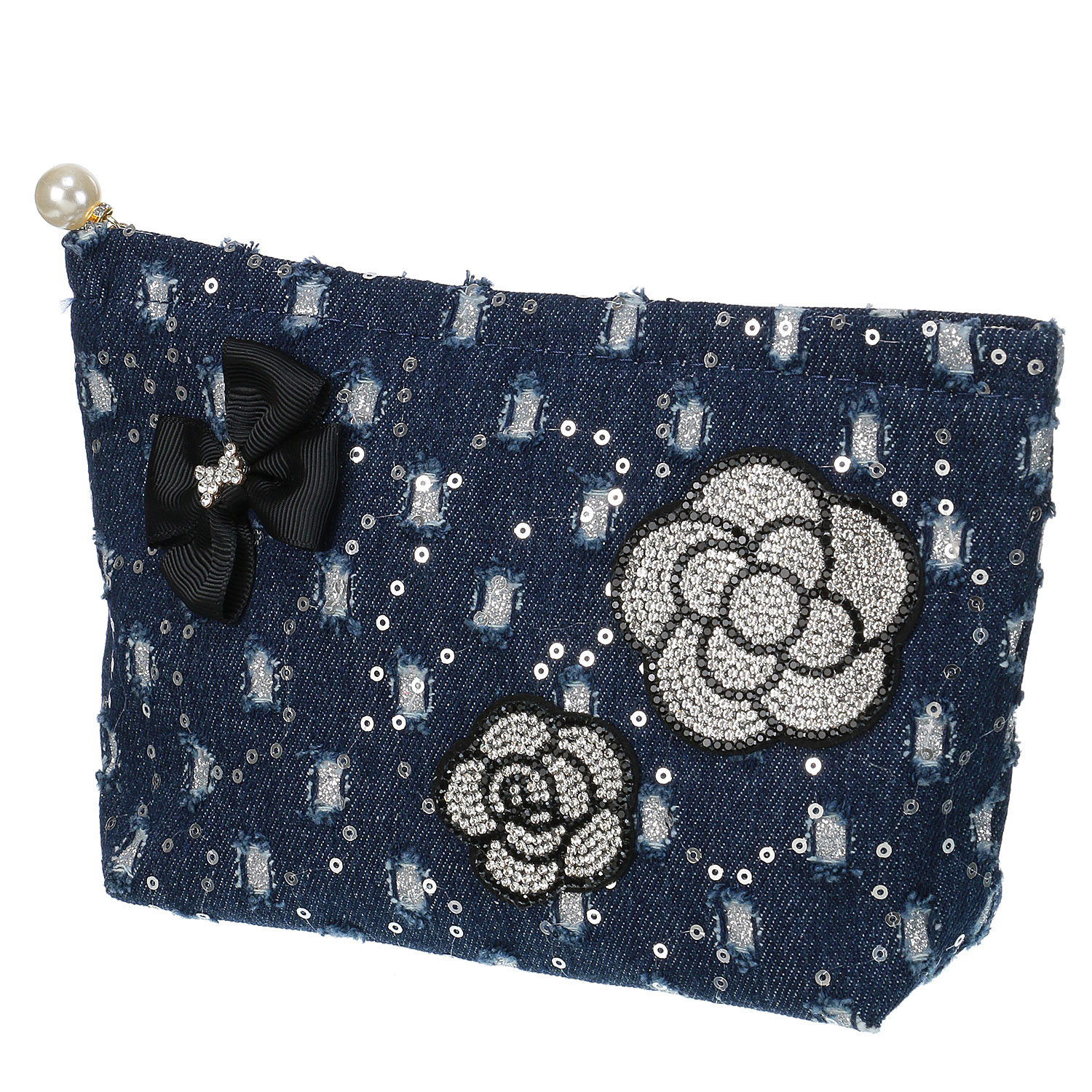 デコレーション デニムスクエアポーチ - 画像5