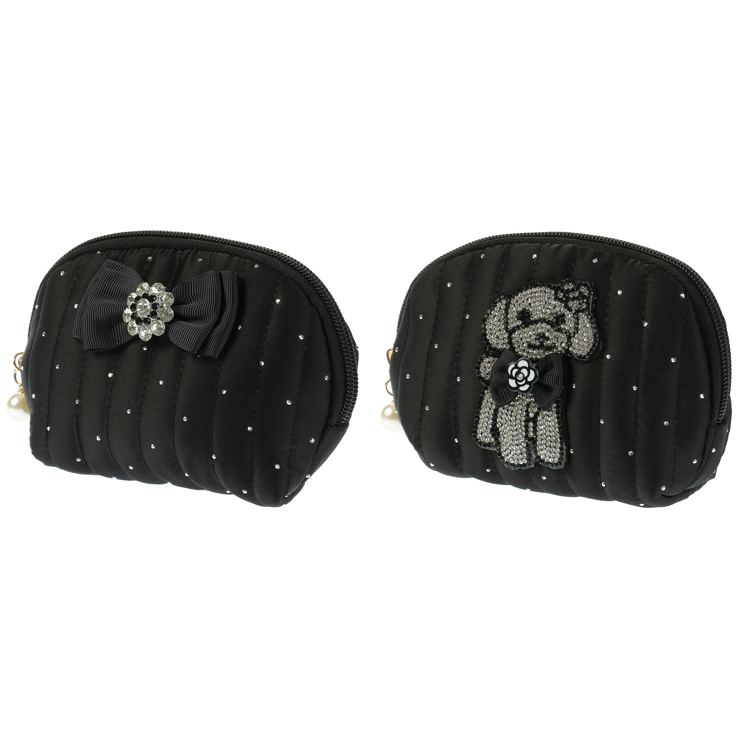 ラインストーン付き シェル型ポーチ