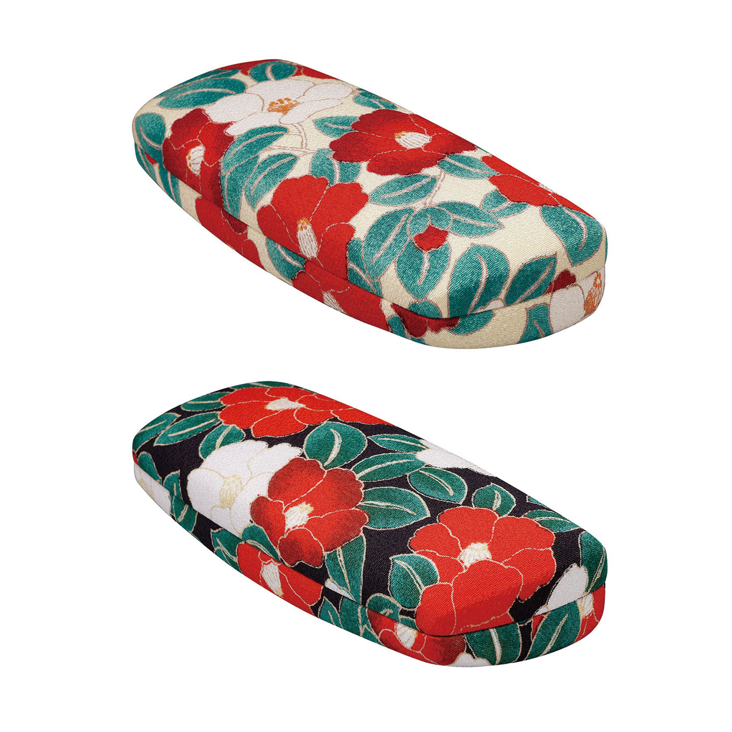 椿柄メガネケース