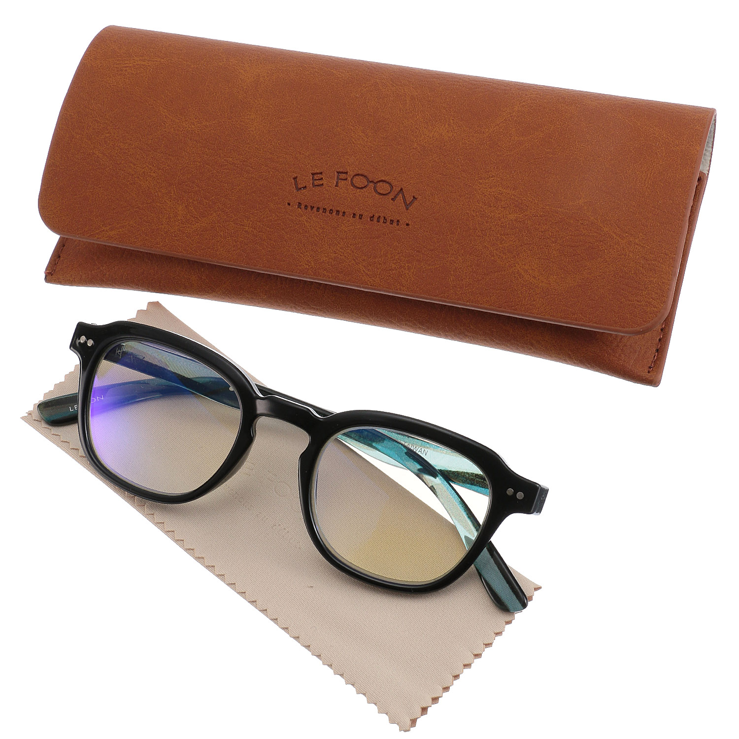 【LE FOON】Vintage crown ARリーディンググラス ブラック - 画像4