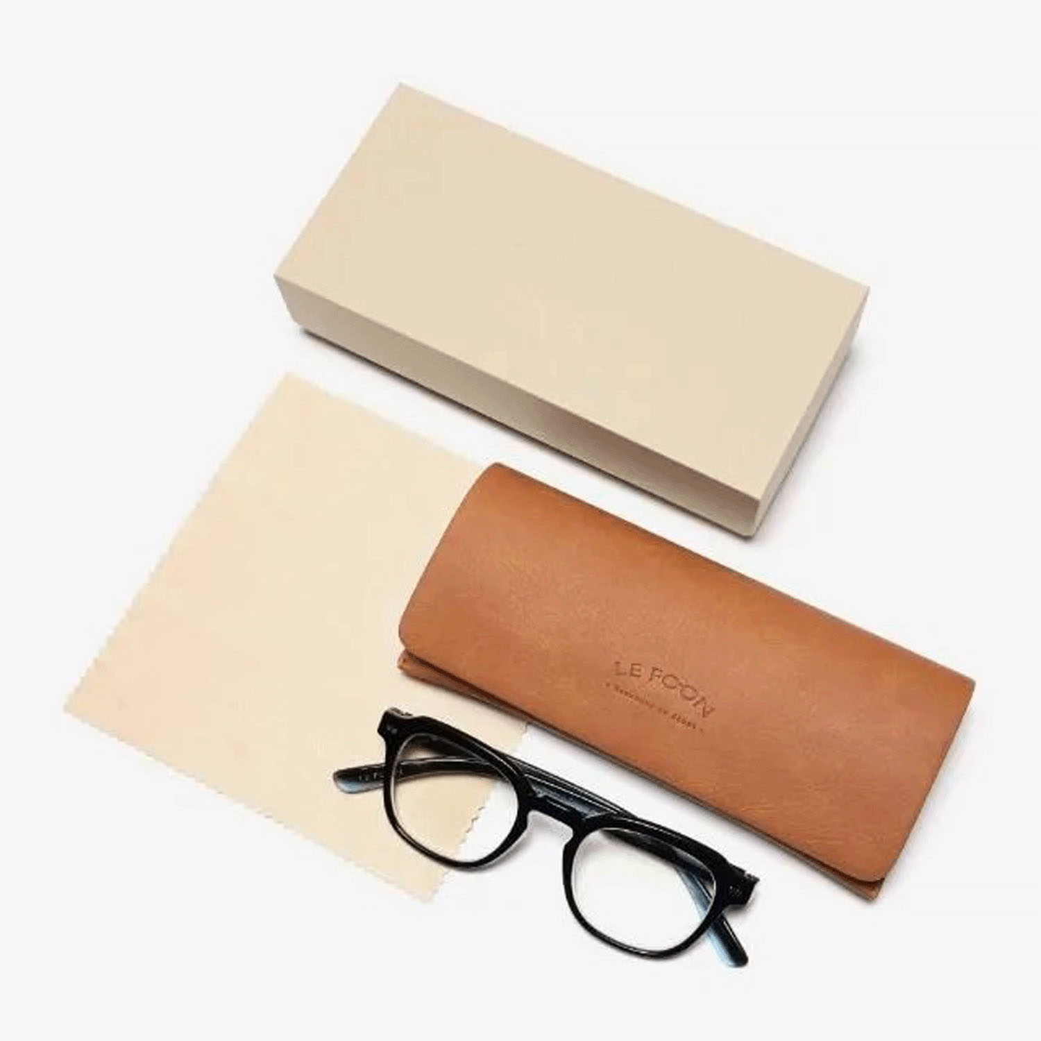 【LE FOON】Vintage crown ARリーディンググラス ブラック