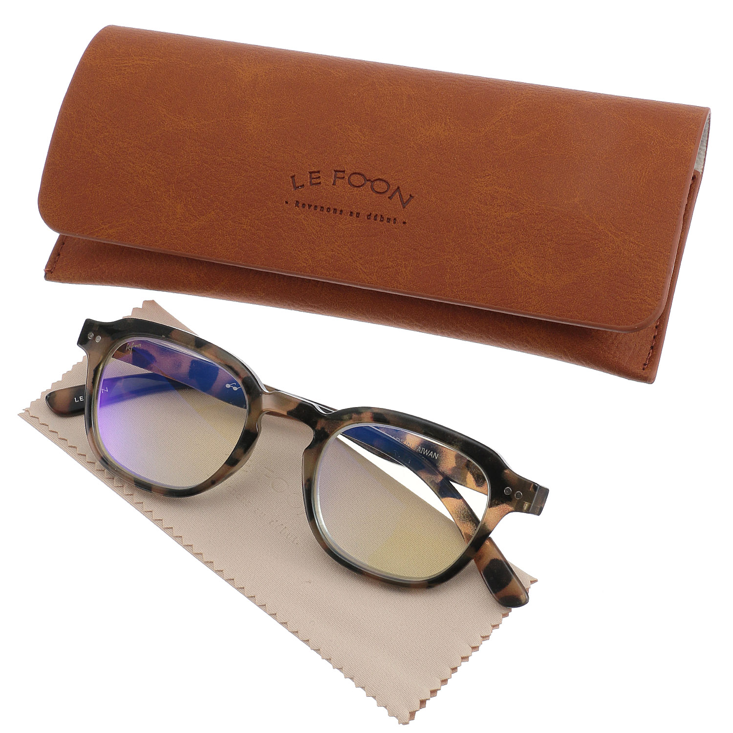 【LE FOON】Vintage crown ARリーディンググラス ブラウンデミ - 画像5