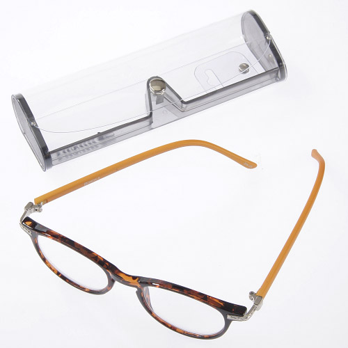 【1．0、1．5、2．0度は次回納期未定】リーディンググラス ブラウン×イエロー - 画像1