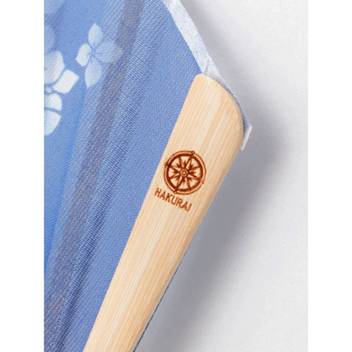 あじさい猫扇子 紺 - 画像3