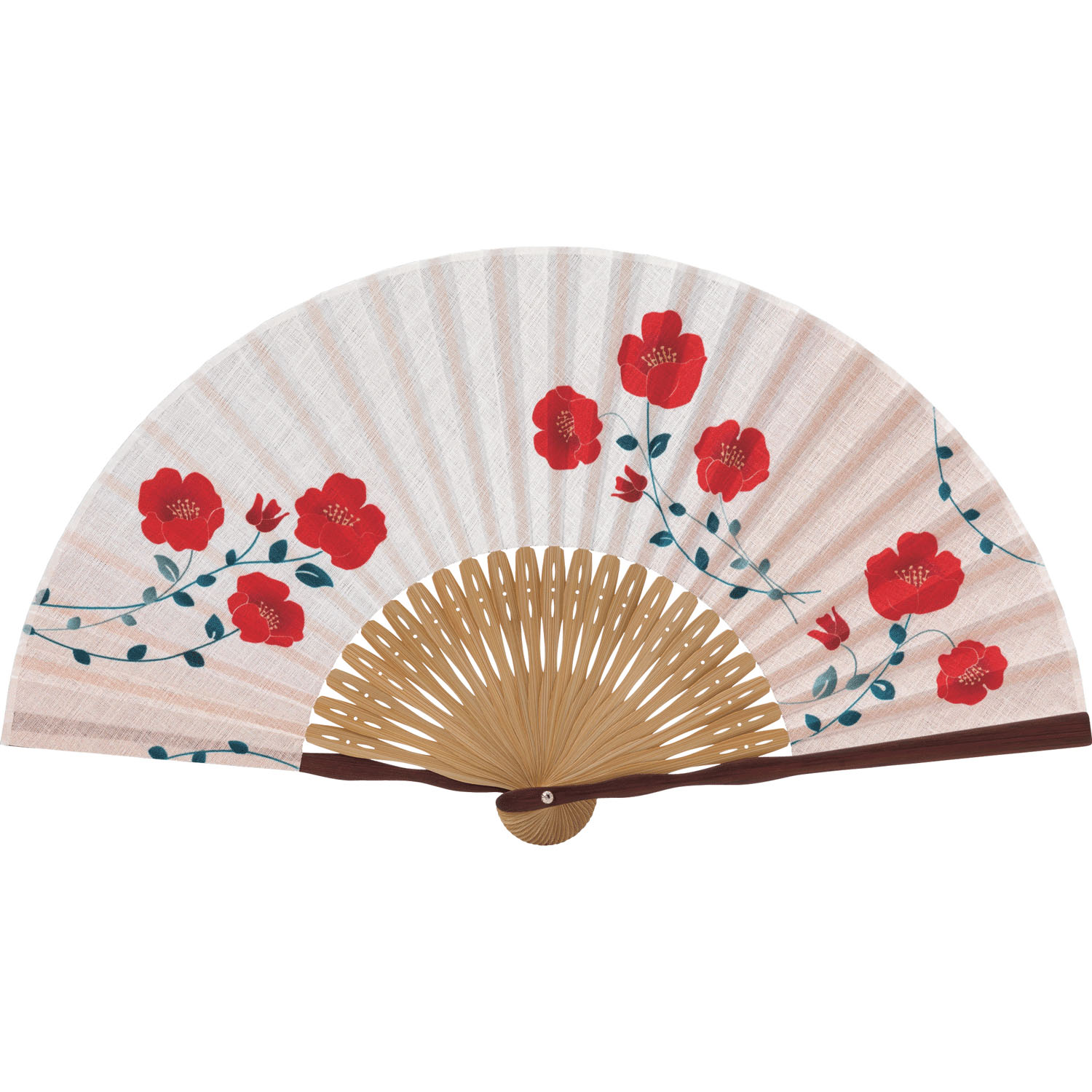 女性用扇子 ほの花 アネモネ